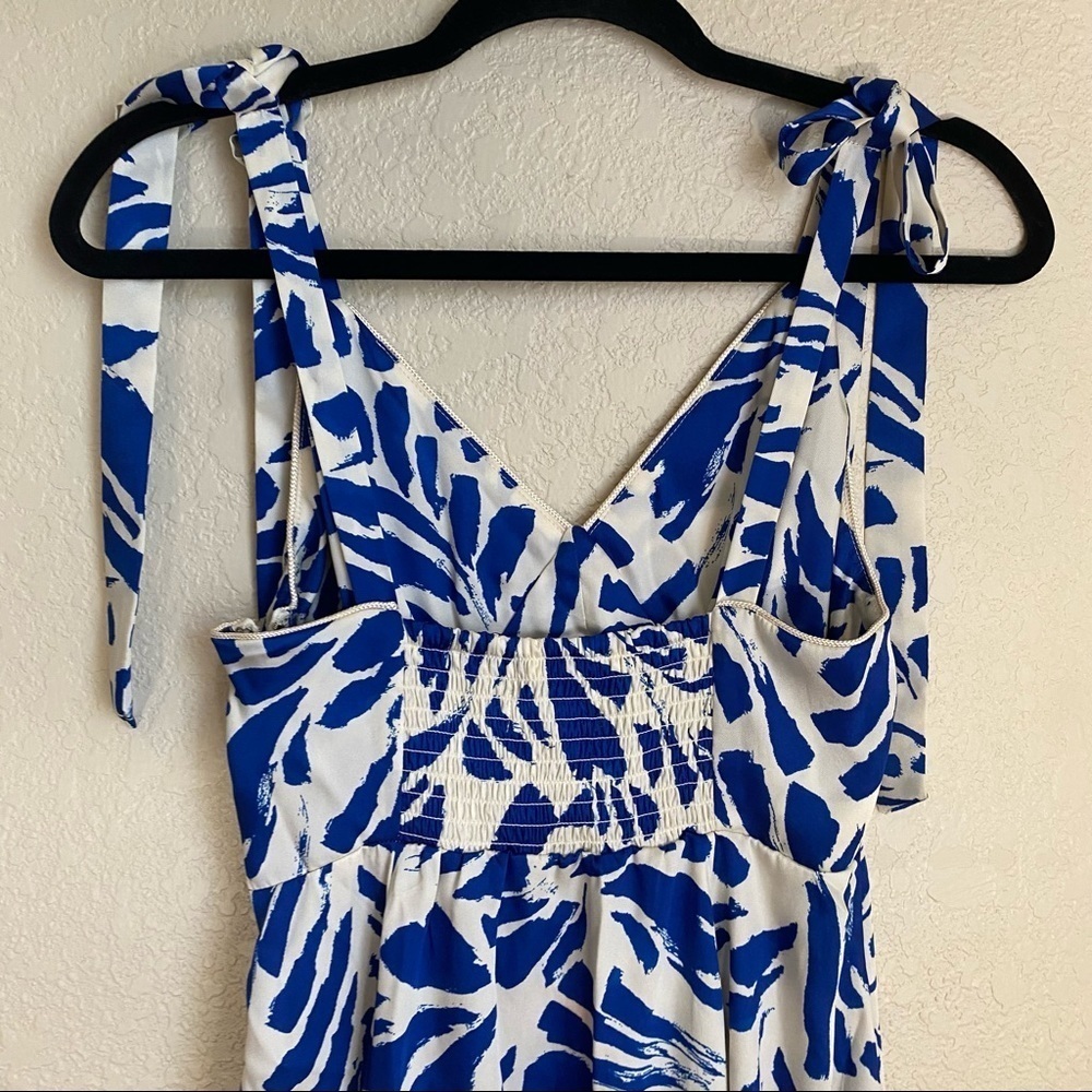 Alexis For Target Botanical Blue Asymmetric Dress XS - Picture 11 of 12